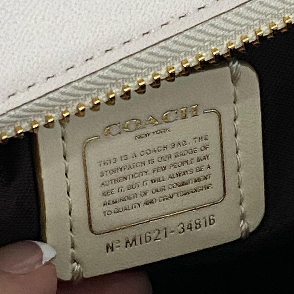 Coach Swagger 27 Pebbled Leather – Style 34616 in White Ivory Chalk - Picture 10 of 13